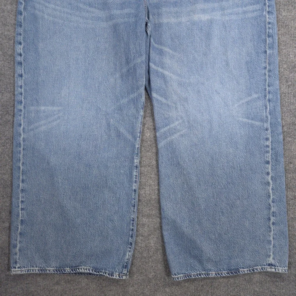 Madewell Jeans‎ Womens 24W Blue Superwide-Leg Whiskered Billings Wash Denim